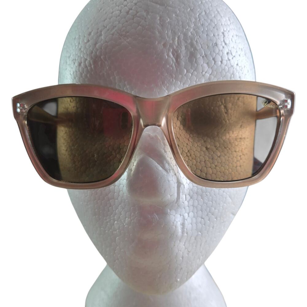 Crush Enchanted Sunglasses Taupe Brown Square Translucent Frame Lens Plastic